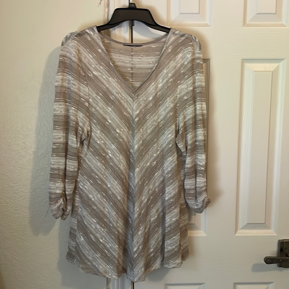 Tan, cream, and white light sweater dress Size L